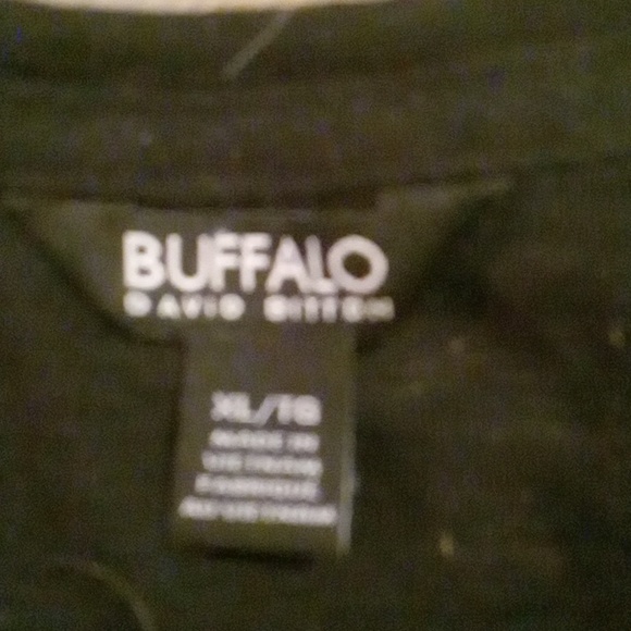 Buffalo david bitten men's extra large black long shirt - Picture 2 of 3